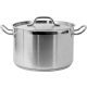 Yato Gastro közepes fazék fedővel 28x18cm 11,1l inox