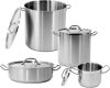 Yato Gastro közepes fazék fedővel 28x18cm 11,1l inox