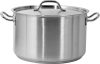 Yato Gastro közepes fazék fedővel 36x22cm 22,4l inox