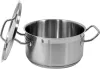 Yato Gastro alacsony fazék fedővel 20x10,5cm 3,3l inox