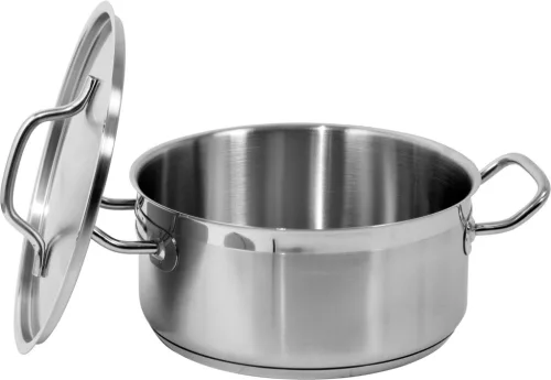 Yato Gastro alacsony fazék fedővel 24x11cm 5l inox