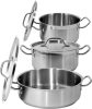 Yato Gastro alacsony fazék fedővel 40x25cm 31,4l inox