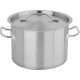 Yato Gastro alacsony fazék fedővel 25x18cm 9l inox