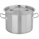 Yato Gastro alacsony fazék fedővel 25x18cm 9l inox