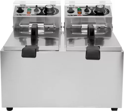 Yato Gastro elektromos olajsütő, kétrekeszes 2x5l 2x2000W