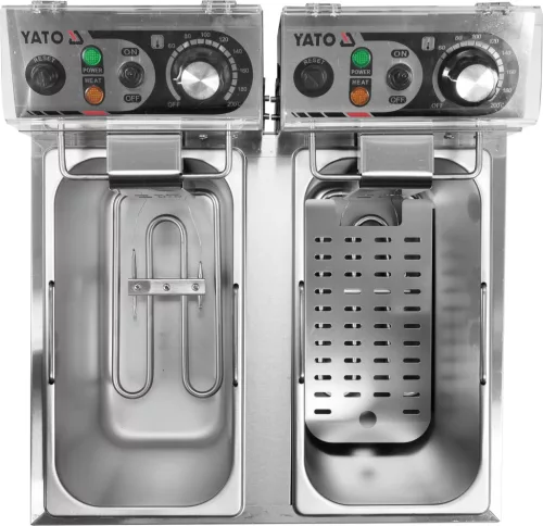 Yato Gastro elektromos olajsütő, kétrekeszes 2x5l 2x2000W