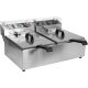 Yato Gastro elektromos olajsütő, kétrekeszes 2x6l 2x3000W