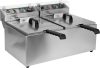 Yato Gastro elektromos olajsütő, kétrekeszes, 2x8l 2x3300W