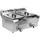 Yato Gastro elektromos olajsütő, csappal, kétrekeszes 2x12l 5000W