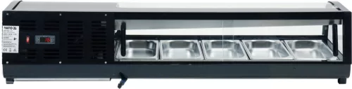 Yato Gastro hűtővitrin 5x1/3gn 135x42x29,5cm fekete