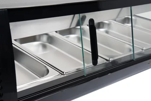 Yato Gastro hűtővitrin 5x1/3gn 135x42x29,5cm fekete