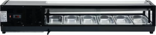 Yato Gastro hűtővitrin 6x1/3gn 153x42x29,5 cm fekete