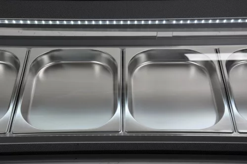 Yato Gastro hűtővitrin 5x1/2gn 180x42x29,5cm fekete