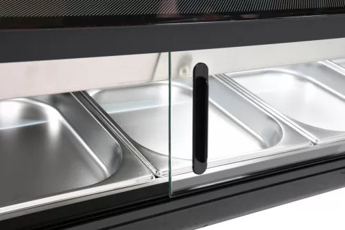 Yato Gastro hűtővitrin 5x1/2gn 180x42x29,5cm fekete