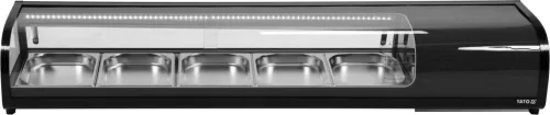 Yato Gastro hűtővitrin 5x1/2gn 180x42x29,5cm fekete