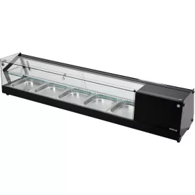 Yato Gastro hűtővitrin 5x1/2gn 175x39x37cm fekete