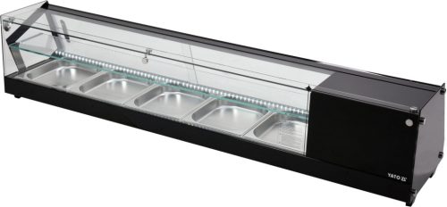 Yato Gastro hűtővitrin 5x1/2gn 175x39x37cm fekete
