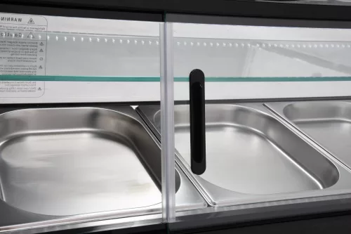 Yato Gastro hűtővitrin 5x1/2gn 175x39x37cm fekete