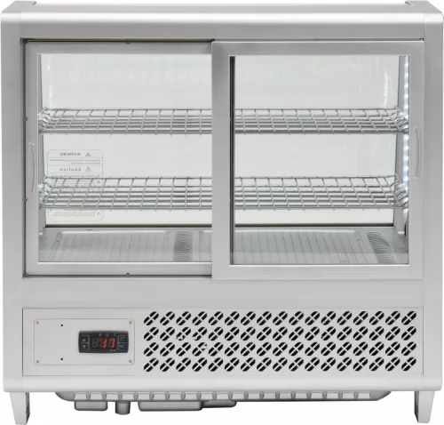 Yato Gastro hűtővitrin kijelzővel, ezüst 100l 68x45x67cm