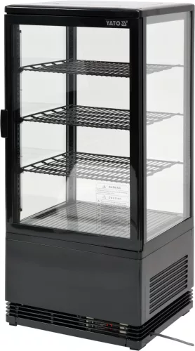 Yato Gastro álló hűtővitrin kijelzővel, fekete 78l 42x38x96cm