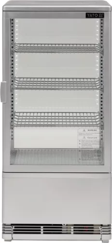 Yato Gastro álló hűtővitrin kijelzővel, ezüst 78l 42x38x96cm