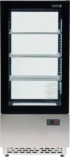 Yato Gastro álló hűtővitrin kijelzővel, fekete 78l 43x39x98cm