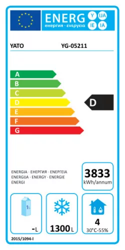 Yato Gastro 2 ajtós fagyasztószekrény 1300l 148x83x201cm