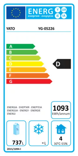 Yato Gastro sütőipari hűtőszekrény 737l 74x99x201cm