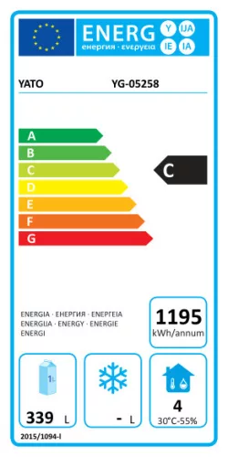 Yato Gastro 3 ajtós hűtőasztal 339l 180x60x85-92cm