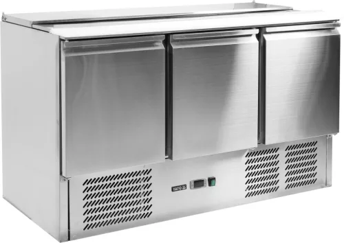 Yato Gastro 3 ajtós hűtőasztal, kiegészítőlappal 368l 368l 136,5x70x87cm