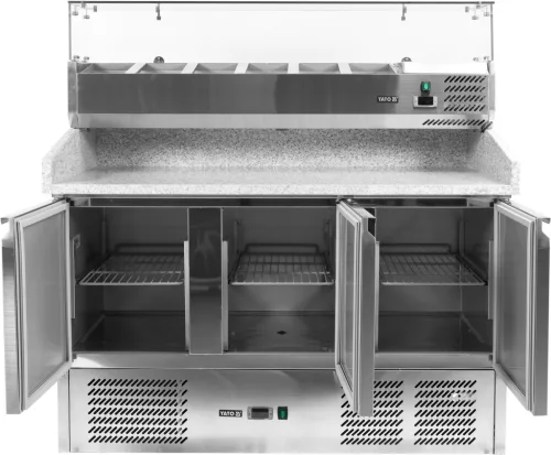 Yato Gastro 3 ajtós hűtőasztal, gránit munkalappal 368l 140x70x102cm