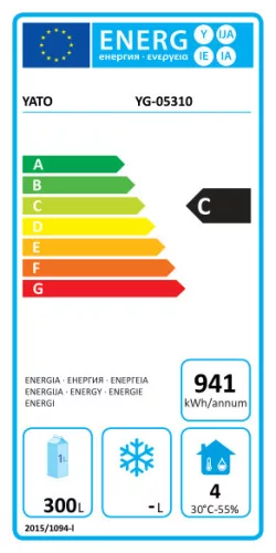 Yato Gastro 2 ajtós hűtőasztal 7 fiókkal, gránit munkalappal 580l