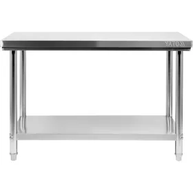 Yato Gastro rozsdamentes acél központi asztal polccal 140x60x85cm