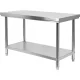 Yato Gastro rozsdamentes acél központi asztal polccal 150x60x85cm