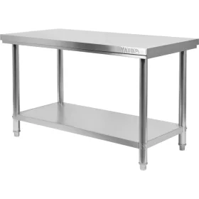 Yato Gastro rozsdamentes acél központi asztal polccal 160x60x85cm