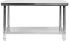 Yato Gastro rozsdamentes acél központi asztal polccal 160x60x85cm