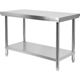 Yato Gastro rozsdamentes acél központi asztal polccal 140×70×85cm