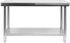 Yato Gastro rozsdamentes acél központi asztal polccal 150×70×85cm