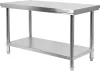 Yato Gastro rozsdamentes acél központi asztal polccal 160×70×85cm