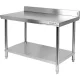 Yato Gastro rozsdamentes acél asztal hátsó peremmel 80x60x85cm
