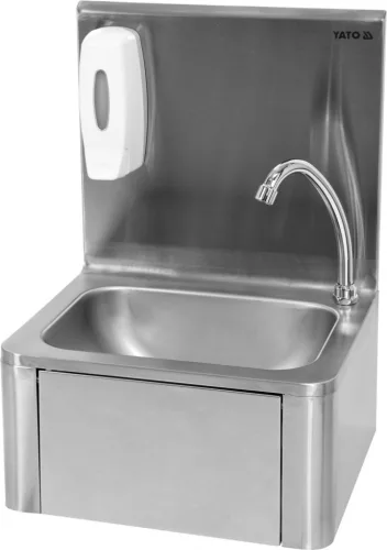 Yato Gastro fali kézmosó térdkapcsolóval inox