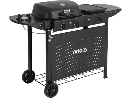 Yato 3 az 1-ben gázgrill 2+2 égővel 5kw Asahi