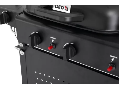 Yato 3 az 1-ben gázgrill 2+2 égővel 5kw Asahi