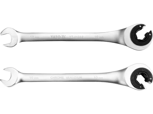 Yato racsnis csillag-villáskulcs, félig nyitott 10 mm