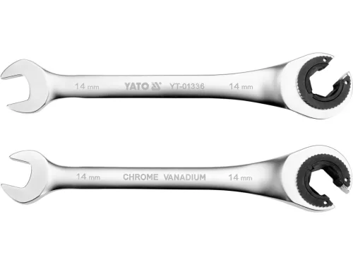 Yato racsnis csillag-villáskulcs, félig nyitott 14 mm