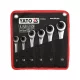Yato 6 darabos kulcskészlet félnyitott racsnival 8-19 mm