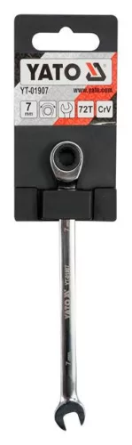 Yato racsnis csillag-villáskulcs 7 mm / 130 mm 72T