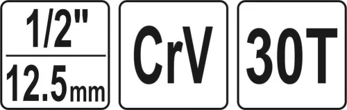 Yato racsnis hajtószár 1/2" 30T lépcsős radiátorkulcshoz