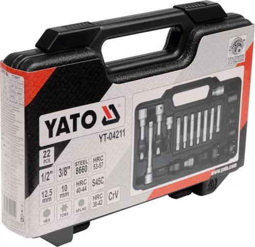 Yato generátor javító készlet 22 részes 1/2" CrV