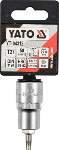 Yato torx 27 bithegy dugófejjel, 1/2 col - CrV
